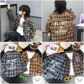 Фотография Рубашка детская на мальчика 208 brown-wine р.8-12 "Фунтик" недорого оптом от прямого поставщика