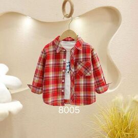 Сорочка дитяча на хлопчика 8005 red р.2-6 "Фунтик" недорого оптом від прямого постачальника