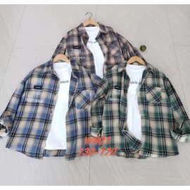 Сорочка дитяча на хлопчика 801 green р.8-12 "Фунтик" недорого оптом від прямого постачальника