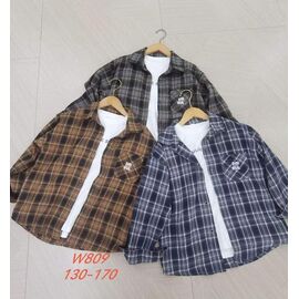 Сорочка дитяча на хлопчика 809 brown р.8-12 "Фунтик" недорого оптом від прямого постачальника