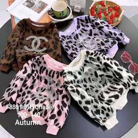 Фотография Свитер детский на девочку F8801 white р.4-8 "Фунтик" недорого оптом от прямого поставщика