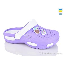 Крокси жіночі літні Літо N48 бузквоий (6 пар р.36-40) "Lot Shoes" недорого оптом від прямого постачальника