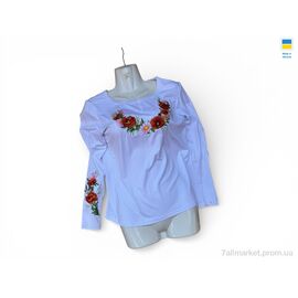 Фотография Женская блузка Весна/осень 022 білий (5 шт. р.сетка S-2XL) "Sport style" недорого оптом от прямого поставщика