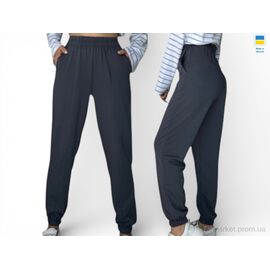 Фотография Спортивные брюки женские Весна/осень 1055 т.графіт (4 шт. р.сетка S-XL) "Sport style" недорого оптом от прямого поставщика