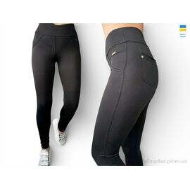 Фотография Лосинсы женские Весна/осень 5012 чорний (4 шт. р.сетка XL-4XL) "Sport style" недорого оптом от прямого поставщика