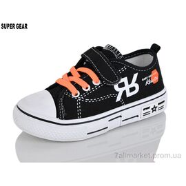 Фотография Кеды детские легкие Весна/осень 0735-1 orange (12 пар р.27-32) "Super Gear" недорого оптом от прямого поставщика