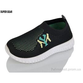 Фотография Кроссовки детские модные Лето A00927 black (12 пар р.28-33) "Super Gear" недорого оптом от прямого поставщика