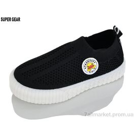 Фотография Кроссовки детские модные Лето A01603-1 black (12 пар р.26-31) "Super Gear" недорого оптом от прямого поставщика