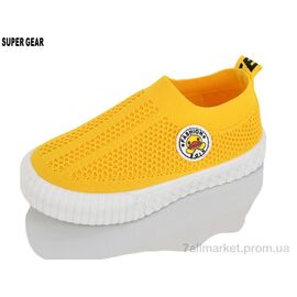 Фотография Кроссовки детские модные Лето A01603-3 yellow (12 пар р.26-31) "Super Gear" недорого оптом от прямого поставщика