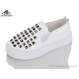 Сліпони дитячі без шнурків Весна/осінь A02-729 white (10 пар р.27-31) "Jibukang" недорого оптом від прямого постачальника