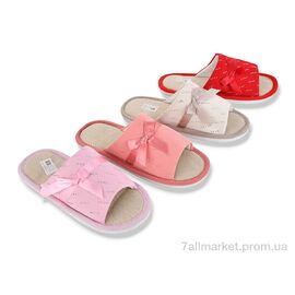 Фотография Тапки женские для дома Весна/осень H84 mix (12 пар р.36-41) "Soylu" недорого оптом от прямого поставщика