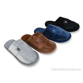 Тапки чоловічі домашні Весна/осінь DF2509 mix (12 пар р.42-47) "Soylu" недорого оптом від прямого постачальника