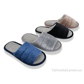 Фотография Тапки мужские домашние Весна/осень 4307-MU9854 mix (24 пар р.41-46) "Мир" недорого оптом от прямого поставщика
