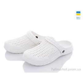Крокси жіночі літні Літо Крок Укр С62М білі (6 пар р.36-41) "Vladimir" недорого оптом від прямого постачальника