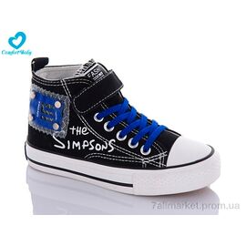 Кеди дитячі легкі Весна/осінь 9111-1 ч-синій (8 пар р.31-37) "Comfort-baby" недорого оптом від прямого постачальника