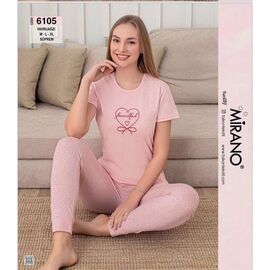 Піжама легка жіноча DS446-6105 pink р.2XL-4XL "DONELLA" недорого оптом від прямого постачальника