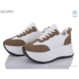 Фотография Кроссовки женские модные Весна/осень 5085 khaki (6 пар р.36-41) "Ailaifa" недорого оптом от прямого поставщика