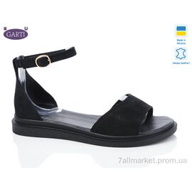 Фотография Босоножки женские летние Лето 82 чорний замш (6 пар р.36-40) "Garti" недорого оптом от прямого поставщика