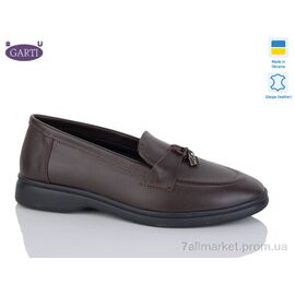 Фотография Туфли женские стильные Весна/осень 401 корич шкіра (6 пар р.36-40) "Garti" недорого оптом от прямого поставщика