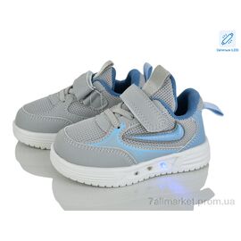 Фотография Кроссовки детские модные Весна/осень HY601-1D LED (8 пар р.21-26) "KIMBOO" недорого оптом от прямого поставщика