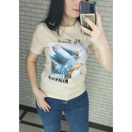 футболка жіноча 22 beige р.S-XL "BAMBIN" недорого оптом від прямого постачальника