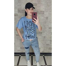 футболка жіноча 0 blue р.S-L "BAMBIN" недорого оптом від прямого постачальника