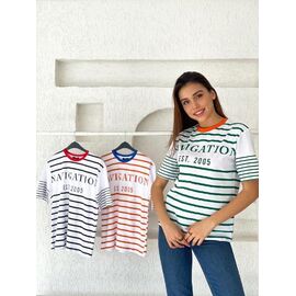 футболка жіноча 8402 white-green р.S-L "BAMBIN" недорого оптом від прямого постачальника