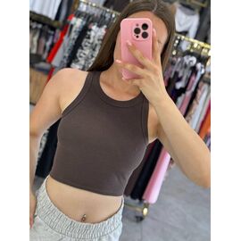 Топ жіночий 1265 brown р.42-48 "BONJOUR" недорого оптом від прямого постачальника