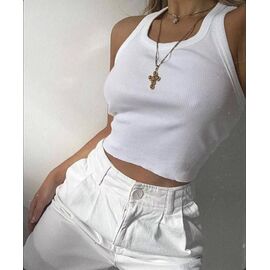 Топ жіночий 1265 white р.42-48 "BONJOUR" недорого оптом від прямого постачальника