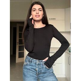 Блузка жіноча 1525 black р.42-48 "BONJOUR" недорого оптом від прямого постачальника
