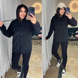 Сорочка тепла жіноча 1556 black р.42-48 "BONJOUR" недорого оптом від прямого постачальника