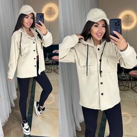 Сорочка тепла жіноча 1556 l.beige р.42-48 "BONJOUR" недорого оптом від прямого постачальника