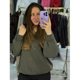 Батник жіночий 1676 khaki р.42-52 "BONJOUR" недорого оптом від прямого постачальника