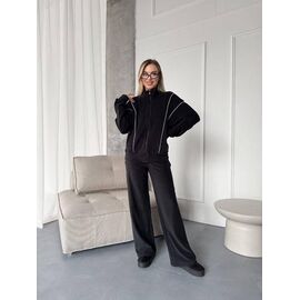 Фотография Костюм спортивный женский 1683 black р.42-52 "BONJOUR" недорого оптом от прямого поставщика