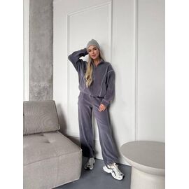 Фотография Костюм спортивный женский 1683 grey р.42-52 "BONJOUR" недорого оптом от прямого поставщика