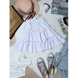 Спідниця жіноча 2456 white р.42-46 "BONJOUR" недорого оптом від прямого постачальника