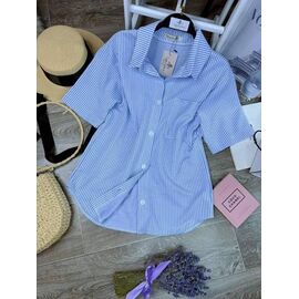 Сорочка жіноча літня 2463 l.blue р.42-48 "BONJOUR" недорого оптом від прямого постачальника