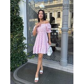 Сукня літня жіноча 2467-1 pink р.42-48 "BONJOUR" недорого оптом від прямого постачальника