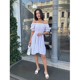 Сукня літня жіноча 2467-1 white р.42-48 "BONJOUR" недорого оптом від прямого постачальника