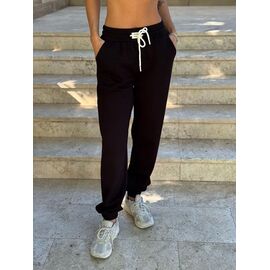 Штани спортивні жіночі 305 black р.44-48 "BONJOUR" недорого оптом від прямого постачальника