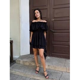Сукня літня жіноча 3114 black р.42-48 "BONJOUR" недорого оптом від прямого постачальника