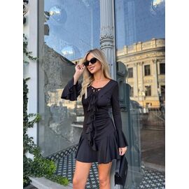 Плаття жіноче 3118 black р.42-48 "BONJOUR" недорого оптом від прямого постачальника