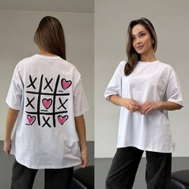 футболка жіноча 4192 white р.42-50 "BONJOUR" недорого оптом від прямого постачальника