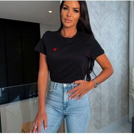 футболка жіноча 4199 black р.42-48 "BONJOUR" недорого оптом від прямого постачальника