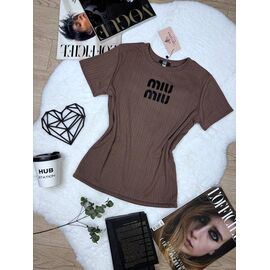 футболка жіноча 4209 brown р.42-48 "BONJOUR" недорого оптом від прямого постачальника