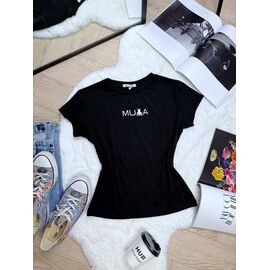 футболка жіноча 4215 black р.42-48 "BONJOUR" недорого оптом від прямого постачальника