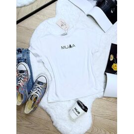 футболка жіноча 4215 white р.42-48 "BONJOUR" недорого оптом від прямого постачальника