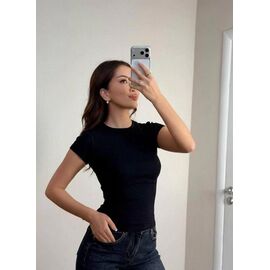 футболка жіноча 5148 black р.42-48 "BONJOUR" недорого оптом від прямого постачальника