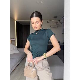 футболка жіноча 5148 green р.42-48 "BONJOUR" недорого оптом від прямого постачальника