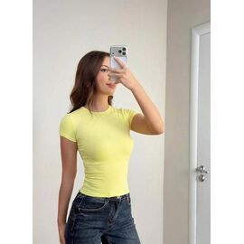 футболка жіноча 5148 yellow р.42-48 "BONJOUR" недорого оптом від прямого постачальника